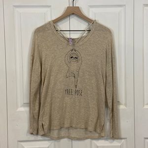 Sloth Flowy Long Sleeve Hoodie